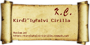 Királyfalvi Cirilla névjegykártya